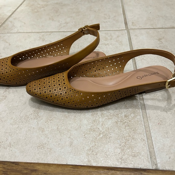 Brown Dream Pairs Women's Perforated Slingback Flats - Picture 2 of 4